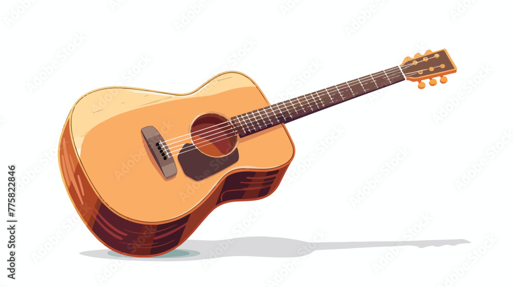 Guitar Flat vector isolated on white background ar