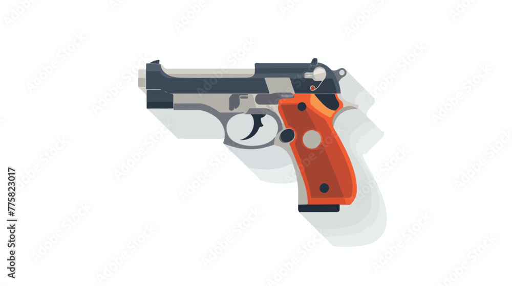 Gun toy icon. Flat vector related icon with long shad