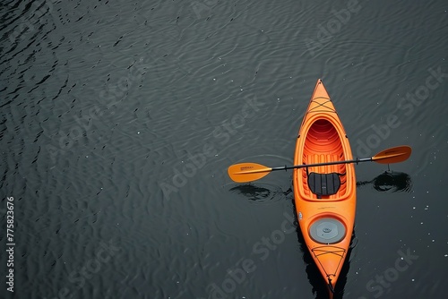 A beautiful kayaking boat on water, Generative AI.