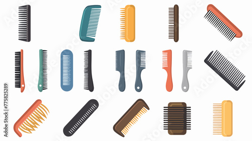Icon combs. Flat vector isolated on white background
