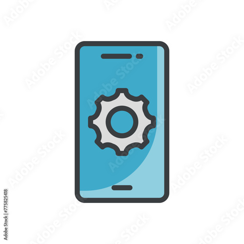 mobile seo vector icon