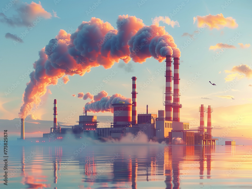 Environmental Impact: Industrial Power Plant and Carbon Emissions