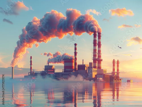 Environmental Impact  Industrial Power Plant and Carbon Emissions