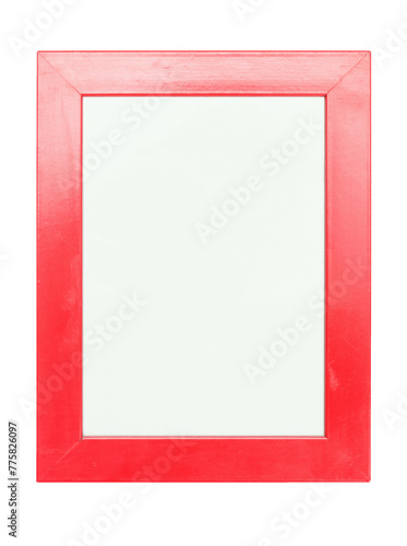 Empty Red Picture Frame