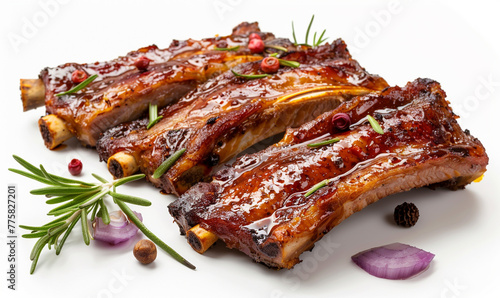 Succulent Glazed Pork Ribs with Herbs photo