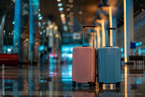 Modern Traveler Luggage at an Airport Terminal