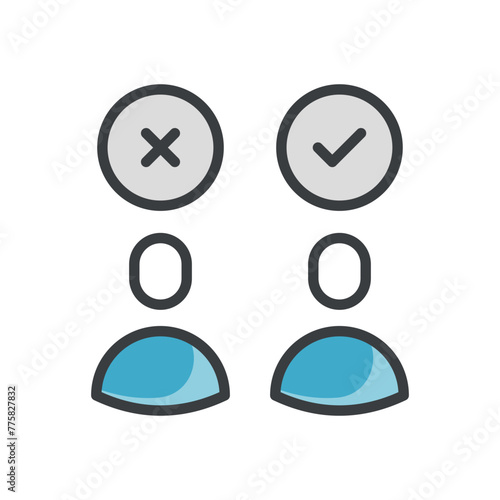 yes or no vector icon