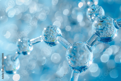 Abstract Molecular Structure With Bokeh