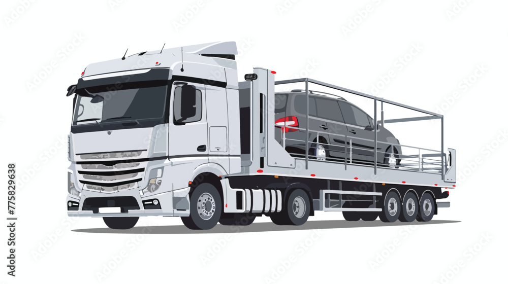 Modern Large Commercial Car Carrier Trailer Truck Exp