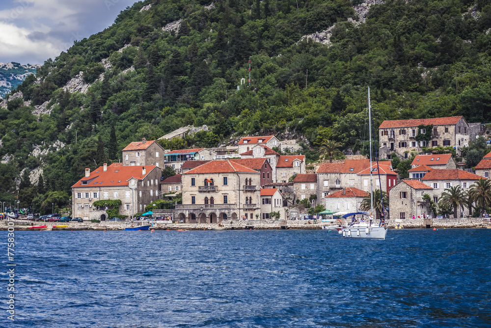 Perast old town in the Bay of Kotor, Montenegro