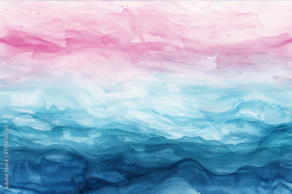 Abstract watercolor wavy painting with beautiful Abstract watercolor wavy painting with beautiful