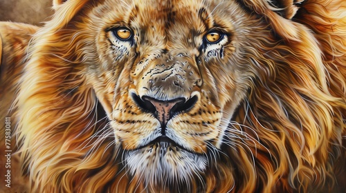 portrait of a lion