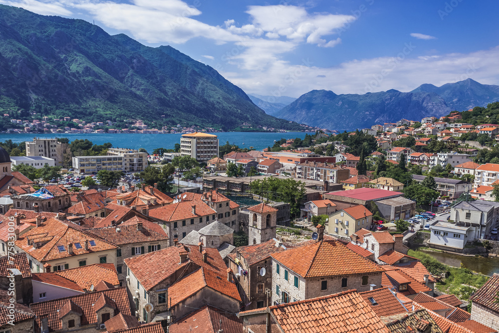 View on Old Town of Kotor town, Montenegro