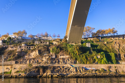 Infante D. Henrique Bridge over Douro River in Porto, Portugal photo