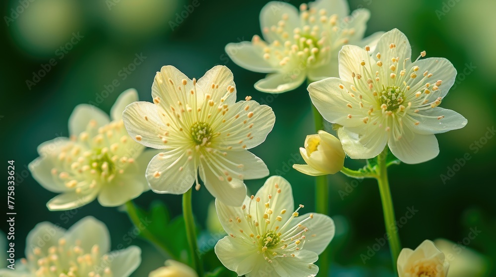 Fototapeta premium Exploring Nature's Tiny Treasures: Macro Wildflower Shots
