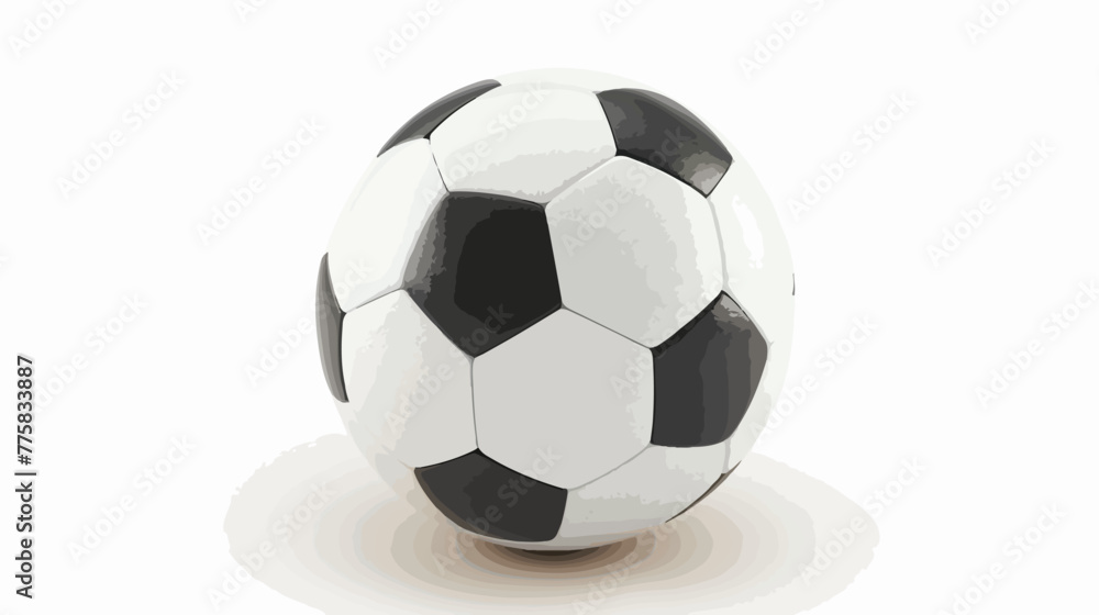 Realistic soccer ball or football ball on white background