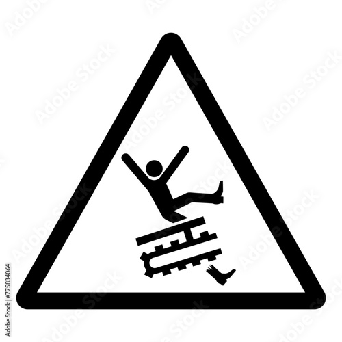 Entanglement Hazard Leg Symbol Sign, Vector Illustration, Isolate On White Background Label .EPS10