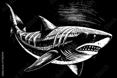 shark illustration & a-shark-vector-illustration