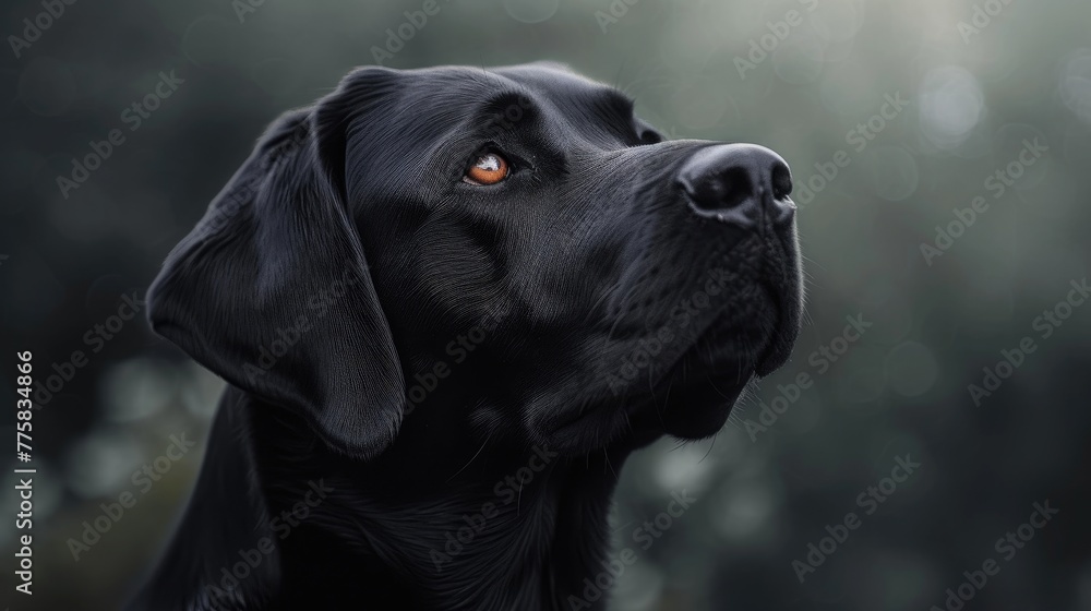Graceful Black Labrador: A Study in Elegance