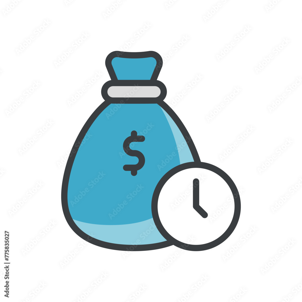 time is money vector icon time is money vector icon