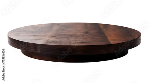 Wooden podium empty for product display isolated on transparent background photo