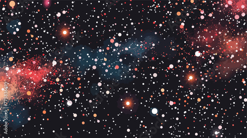 Small part of an infinite star field. Flat vector isolated