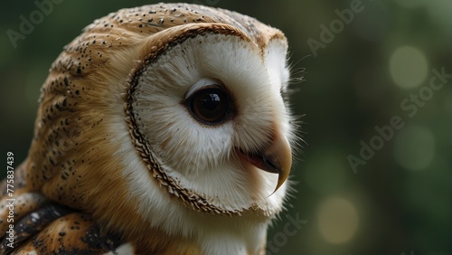 Mesmerizing Close-up of the Common Barn Owl Wisely Observing