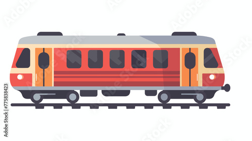 Train icon Flat. Flat vector isolated on white background