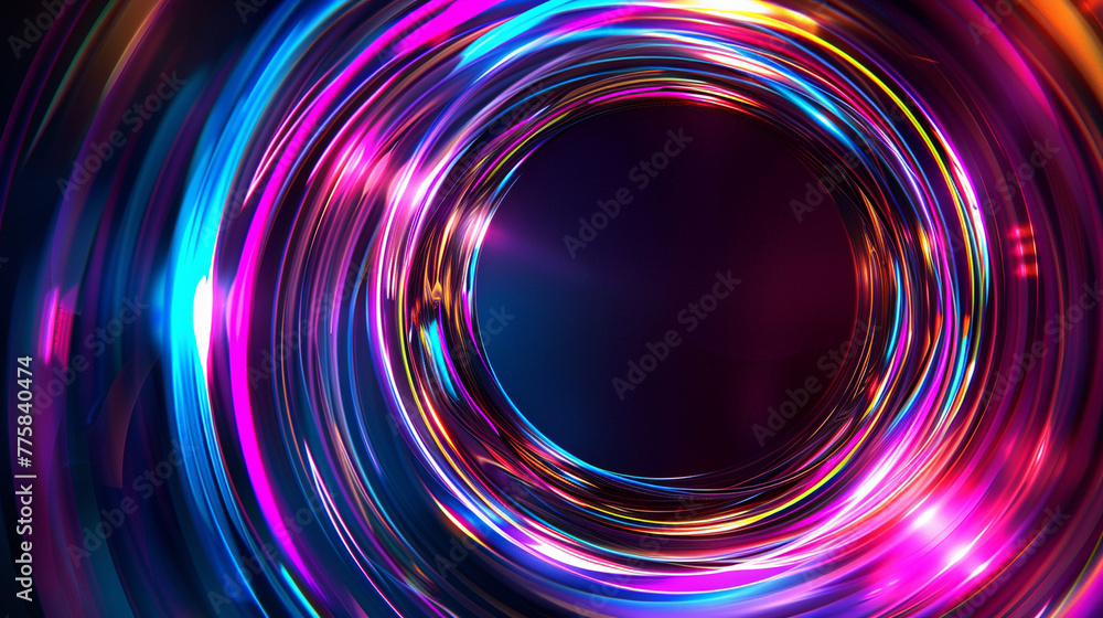 Neon circles abstract background. Vector illustration. Futuristic technology style. Neon circles abstract background. Vector illustration. Futuristic technology style.