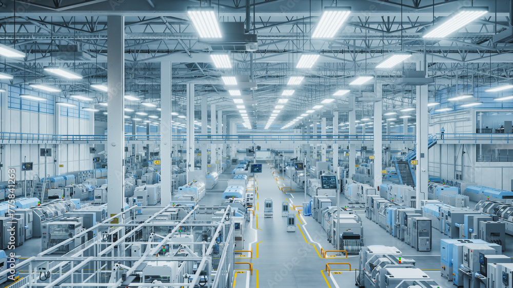 3D Render: Modern Manufacturing Plant