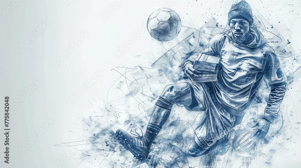 Fototapeta premium Greeting Card and Banner Design for Social Media or Educational Purpose of National Student Athlete Day Background