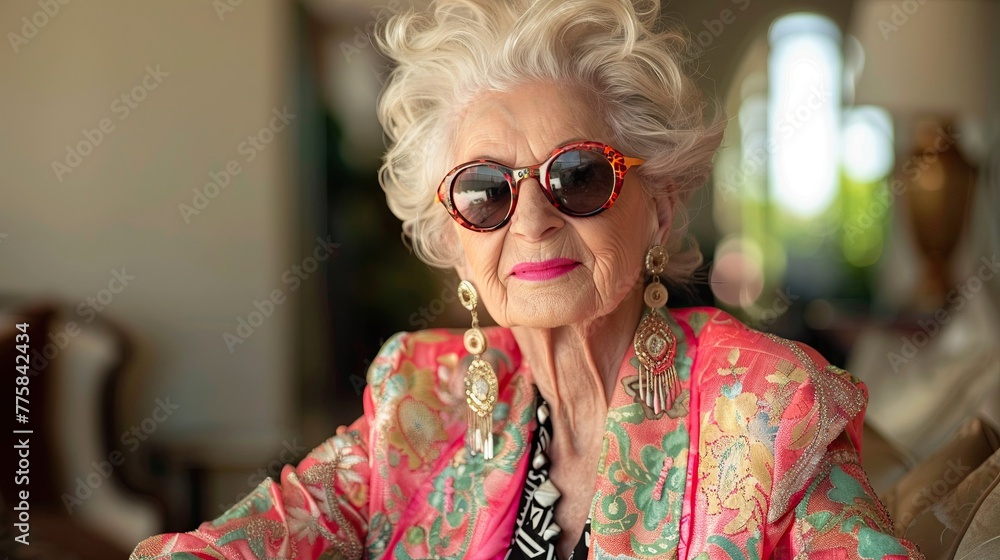 Jet setting senior with fashion forward beauty, globe trotting in style Jet setting senior with fashion forward beauty, globe trotting in style
