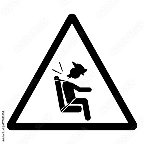 Do Not Wear Helmet While Seated Symbol Sign, Vector Illustration, Isolate On White Background Label .EPS10
