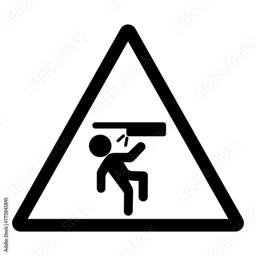 Watch Your Head Symbol Sign,Vector Illustration, Isolate On White Background Label. EPS10