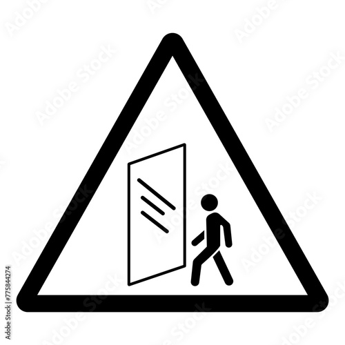 Beware Of Glass Trample Symbol Sign, Vector Illustration, Isolate On White Background Label .EPS10