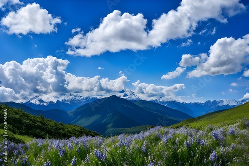 Spring, mountain, beautiful blue sky © RORON