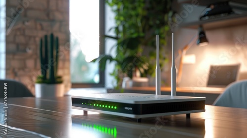 Modern high-speed 5g router for secure home networks.