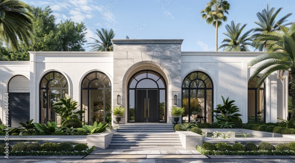 Obraz premium Beautiful exterior of a luxury home.