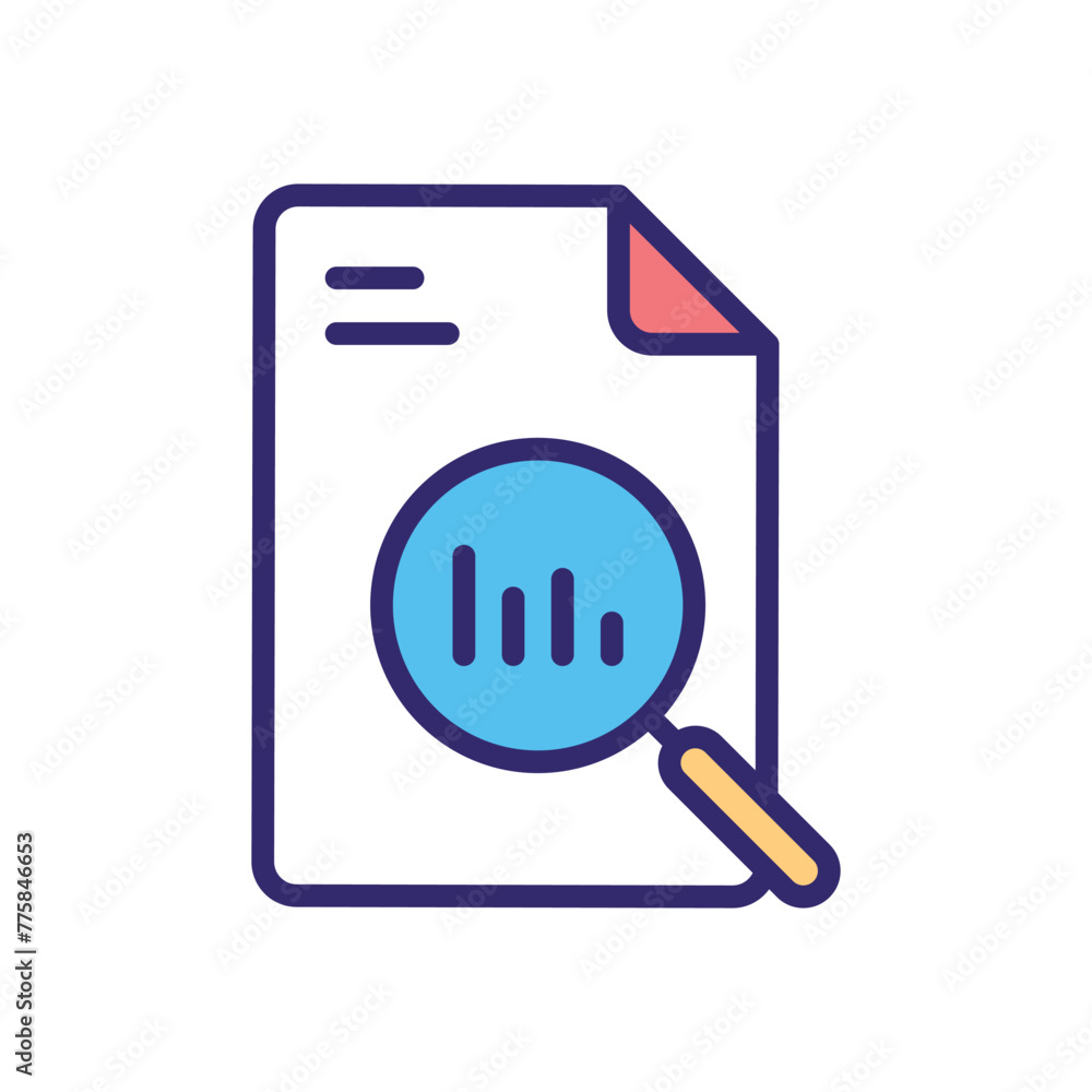 search report vector icon search report vector icon