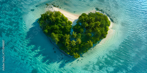 Heart shaped waves symbolize love in nature beauty