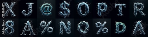 water splash lettering. AI generated illustration