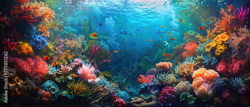 wallpaper of Amazing coral reef and fish