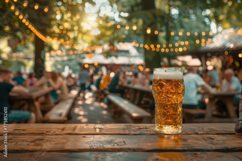 glasses of beer on the table Bavaria Germany