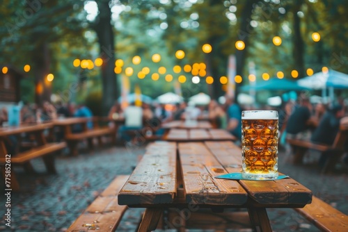 glasses of beer on the table Bavaria Germany