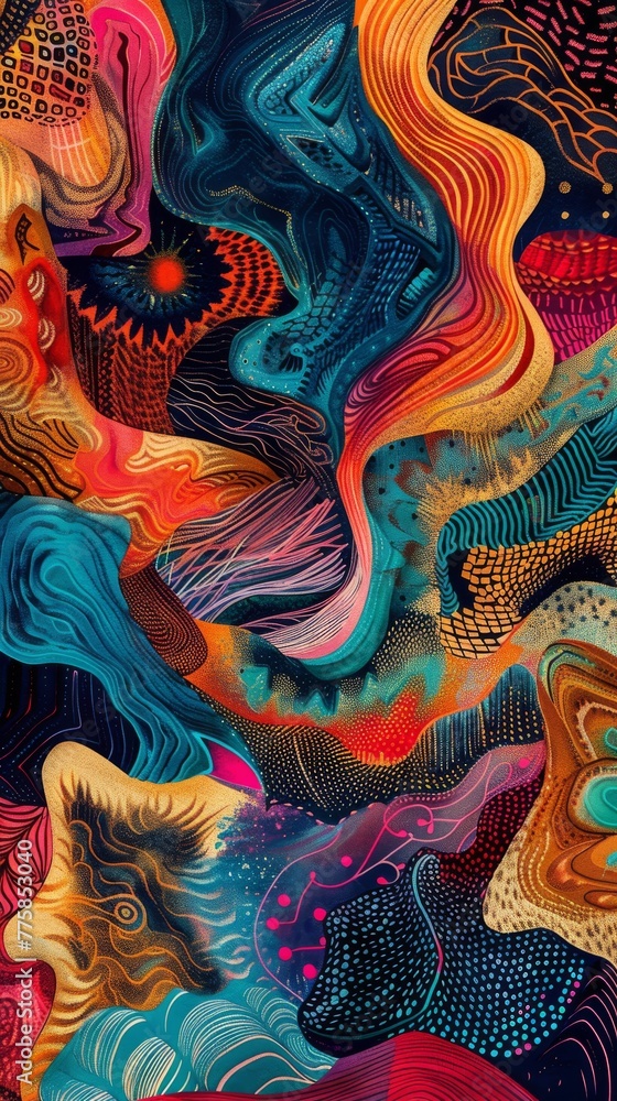 Elevate your space with our striking wallpaper featuring vivid abstract patterns fused with vibrant hues, perfect for adding a pop of color to any room. Elevate your space with our striking wallpaper featuring vivid abstract patterns fused with vibrant hues, perfect for adding a pop of color to any room.