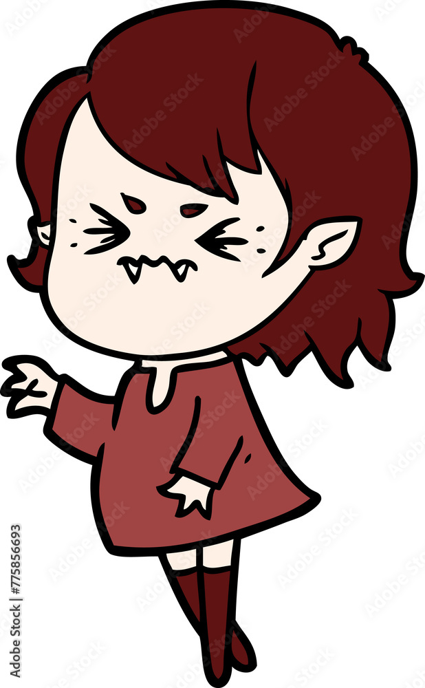 annoyed cartoon vampire girl annoyed cartoon vampire girl