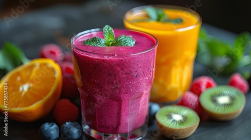 Healthy fruit and vegetable smoothies   © Tn