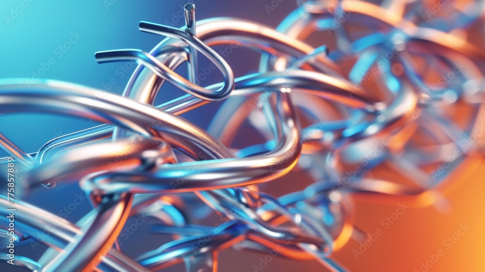abstract chrome barbed wire with rainbow aesthetic background abstract chrome barbed wire with rainbow aesthetic background