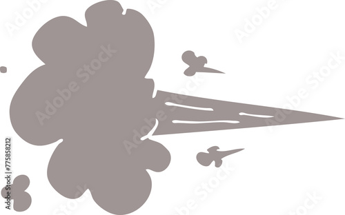 Tableau sur toile cartoon doodle whooshing cloud