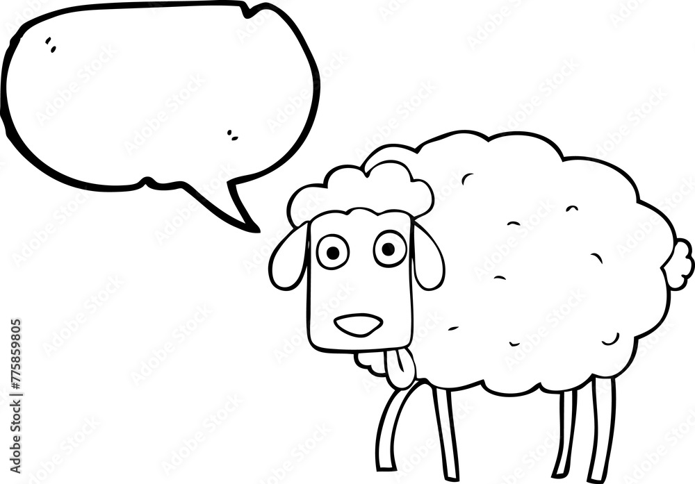 freehand drawn speech bubble cartoon muddy sheep freehand drawn speech bubble cartoon muddy sheep